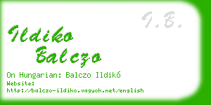 ildiko balczo business card